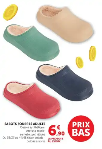 SABOTS FOURRES ADULTE