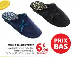 Hyper U MULES TALON FEMME offre