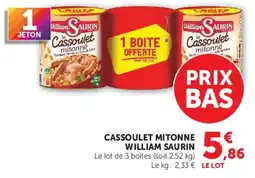 Hyper U William Saurin Cassoulet mitonné offre