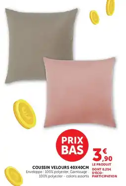 Hyper U COUSSIN VELOURS offre