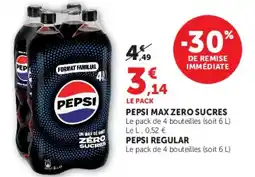 Hyper U PEPSI MAX ZERO SUCRES offre