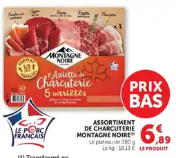 Hyper U Montagne Noire Assiette de Charcuterie offre
