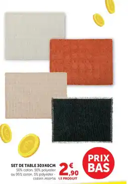 Hyper U Set de table offre