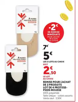 Hyper U PRIX MINI PROTÈGE-PIEDS offre