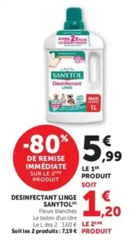 U Express SANYTOL Désinfectant Linge offre