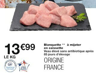Monoprix Blanquette à mijoter en caissette offre