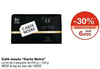 Monoprix Carte noire café moulu offre