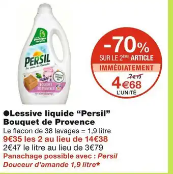 Monoprix Persil lessive liquide bouquet de provence offre