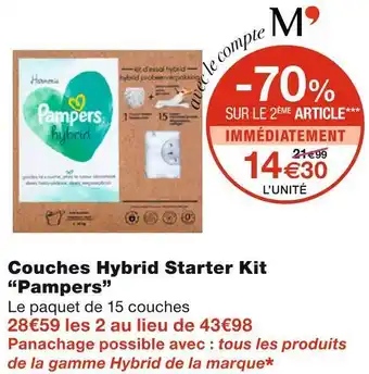 Pampers couches hybrid starter kit