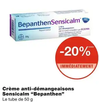 Monoprix Bepanthen bon plan sur la crème anti-démangeaisons sensicalm de la marquue bepanthen offre