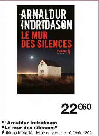 Arnaldur indridason le mur des silences