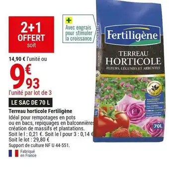 Fertiligène terreau horticole