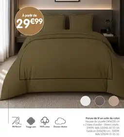 b&m Parure de lit en satin de coton offre