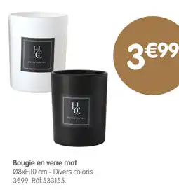 b&m Bougie en verre mat offre