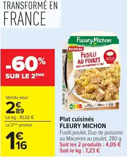 Carrefour FLEURY MICHON Plat cuisinés offre