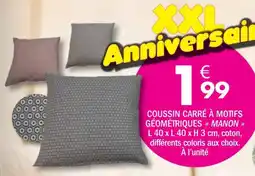 La Foir'Fouille MANON Coussin carré à motifs géométriques offre