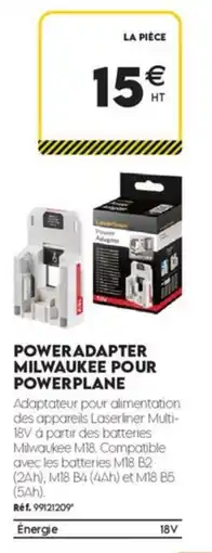 Tout faire matériaux LA PIÈCE PowerAdapter Milwaukee pour Powerplane offre