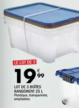 La Foir'Fouille Lot de 3 boîtes rangement offre