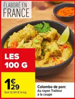 Carrefour Colombo de porc offre