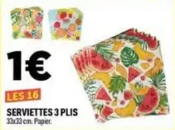 Centrakor SERVIETTES 3 PLIS offre