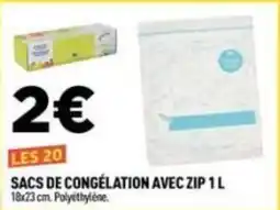 Centrakor SACS DE CONGÉLATION AVEC ZIP offre