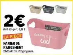 Centrakor LA PIÈCE PANIER DE RANGEMENT offre