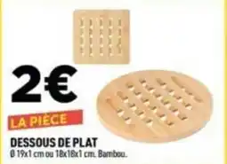 Centrakor Bambou DESSOUS DE PLAT offre