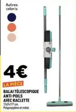 Centrakor BALAI TÉLÉSCOPIQUE ANTI-POILS AVEC RACLETTE offre