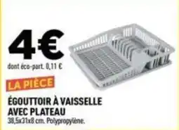 Centrakor ÉGOUTTOIR À VAISSELLE AVEC PLATEAU offre