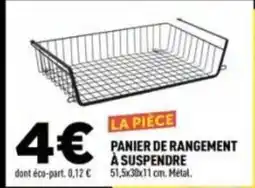 Centrakor PANIER DE RANGEMENT À SUSPENDRE offre
