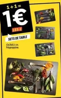 Centrakor LES 2 SETS DE TABLE offre