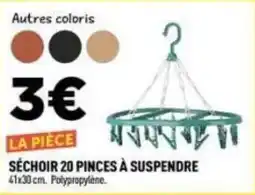 Centrakor SÉCHOIR 20 PINCES À SUSPENDRE offre