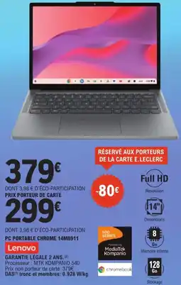 E.Leclerc Lenovo PC Portable Chrome 14M8911 offre