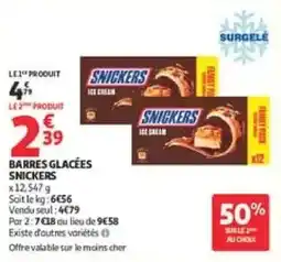 Auchan Drive Snickers barres glacées offre
