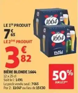 Auchan Drive 1664 Bière blonde offre