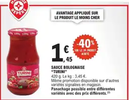 E.Leclerc Express TURINI Sauce bolognaise offre