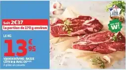 Auchan Drive Viande Bovine Côte avec Os offre
