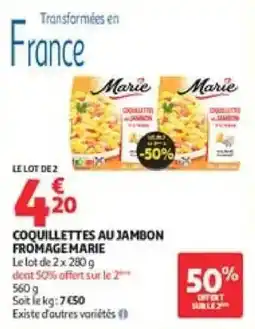 Auchan Drive Marie Coquillettes au jambon fromage offre
