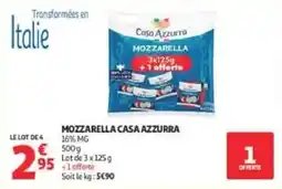 Auchan Drive Casa Azzurra Mozzarella offre