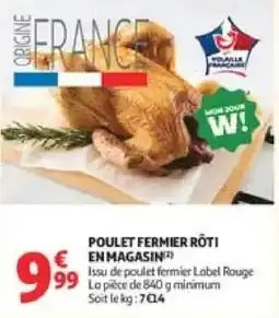 Auchan Drive POULET FERMIER RÔTI offre