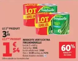 Auchan Drive Bonduelle Haricots verts extra fins offre