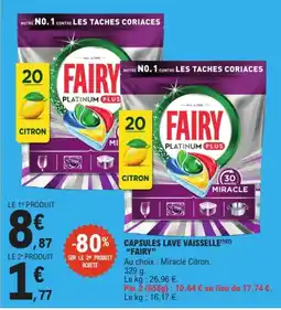 E.Leclerc Express FAIRY CAPSULES LAVE VAISSELLE offre