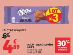 Auchan Drive Milka Biscuit Choco Suprême offre