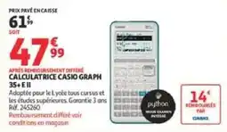 Auchan Drive CASIO CALCULATRICE GRAPH 35+ E II offre