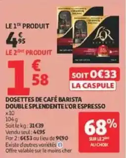 Auchan Drive L'OR Espresso offre
