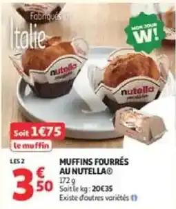 Auchan Drive Nutella Muffins fourrés offre