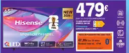 E.Leclerc Hisense tv qled 65" offre