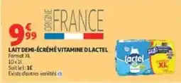 Auchan Drive Lactel Lait demi-écrémé vitamine D offre