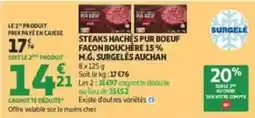 Auchan Drive M.G. STEAKS HACHÉS PUR BOEUF offre