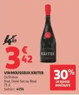 Auchan Drive KRITER VIN MOUSSEUX offre